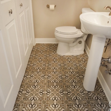 Bathroom Floor Tile Work
